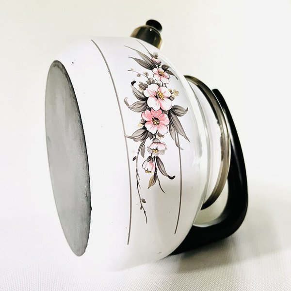 Caldera grande esmaltada con asa de vaquelita - Teapot decorativo - imagen 3