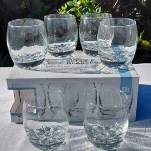 Set de 6 Vasos de Vidrio con Diseño Labrado - imagen 1