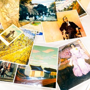 Lote de Láminas Artísticas Variadas: Paisajes, Figuras y Escenas - imagen 6