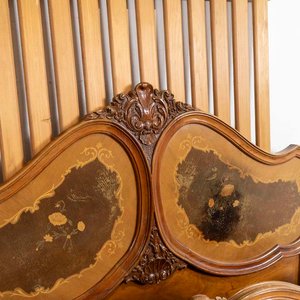Cama Francesa Dos Plazas con Marqueterie Floral y Tallas - imagen 3