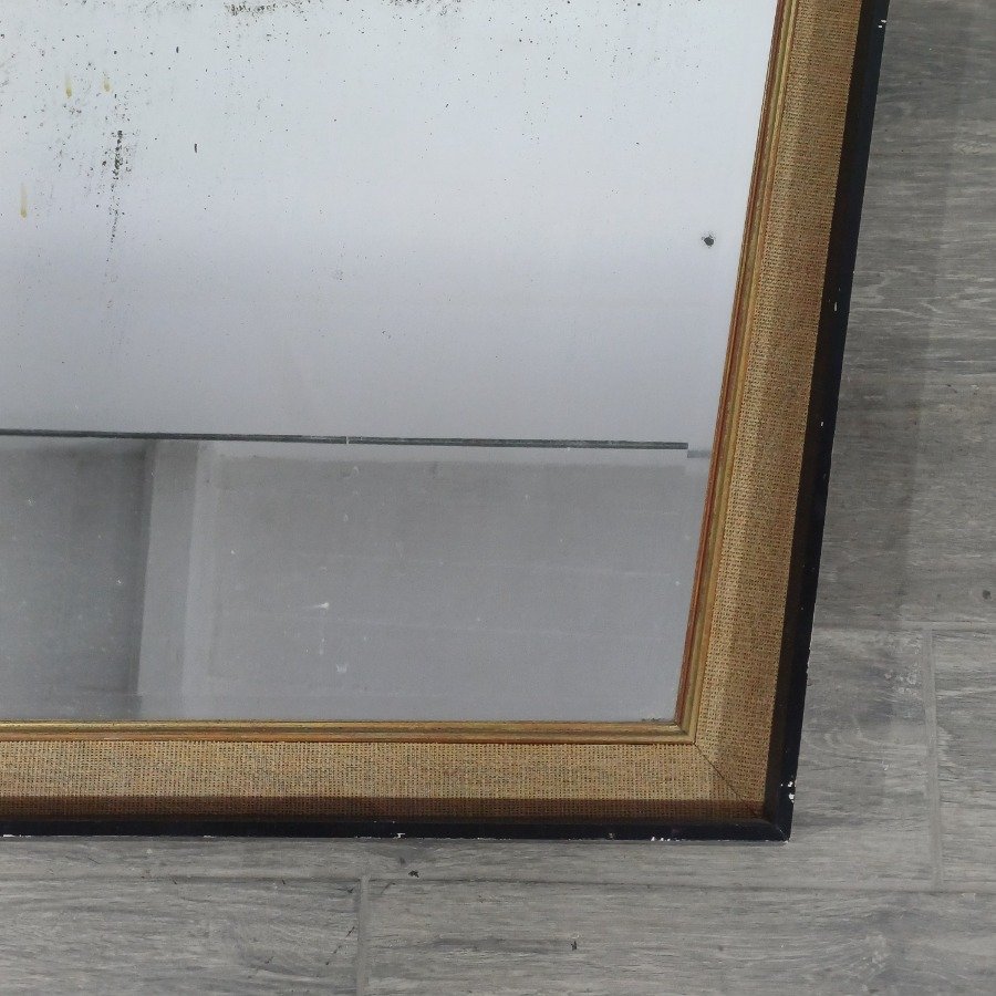 Espejo con marco de madera y arpillera para decoración - imagen 6