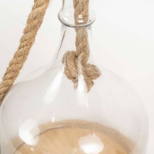 Quesera de Vidrio con Base de Madera y Detalle de Soga - imagen 2