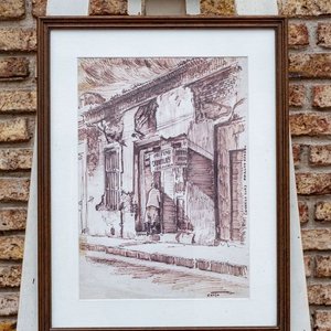 Dibujo a Tinta "Barrio Viejo" por Sergio Curto - imagen 3