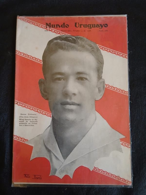 Revista Mundo Uruguayo N.º 508 (1928) - Santos Urdinarán "Dos veces Olímpico"