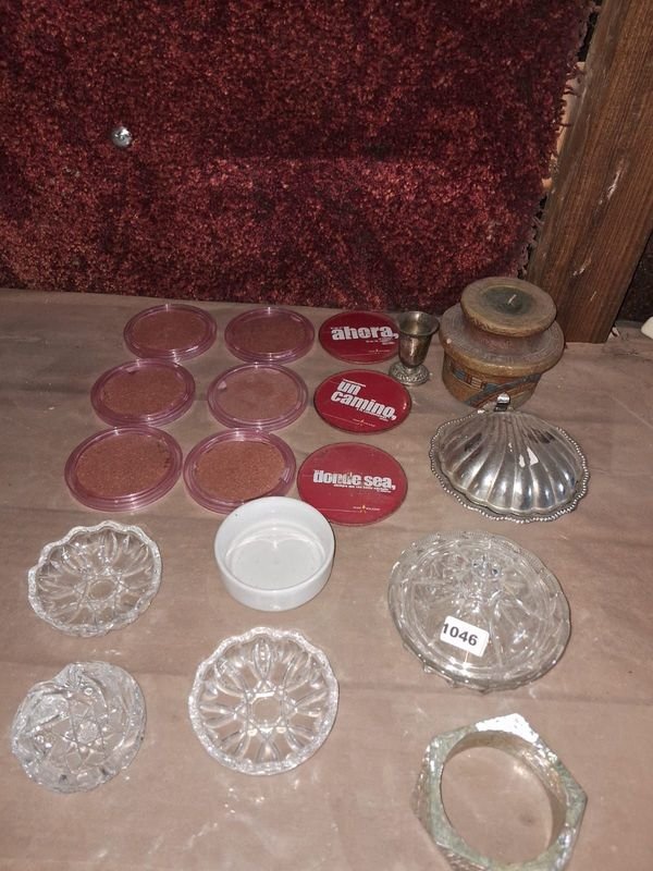 Lote de accesorios para el hogar en vidrio y cerámica - imagen 2