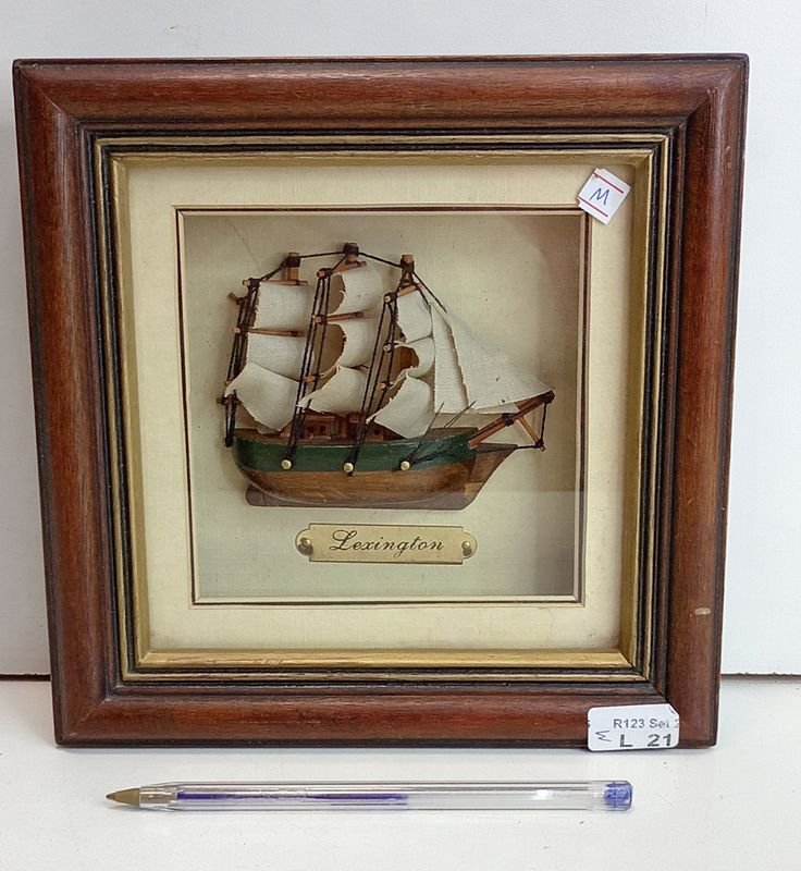 Cuadro Decorativo Maqueta Fragata Lexington Armada USA 1831