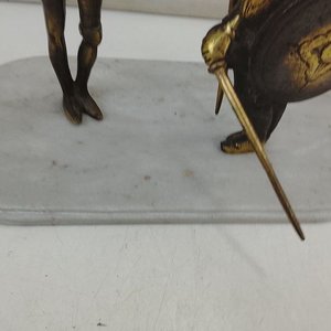 Escultura de Don Quijote y Sancho Panza en Metal Patinado - imagen 5
