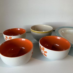 Set de 4 Bowls y Fuente Ovalada de Loza - imagen 2