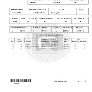 Planos Catastrales de Canelones, Uruguay - Padrón 26963 - imagen 2