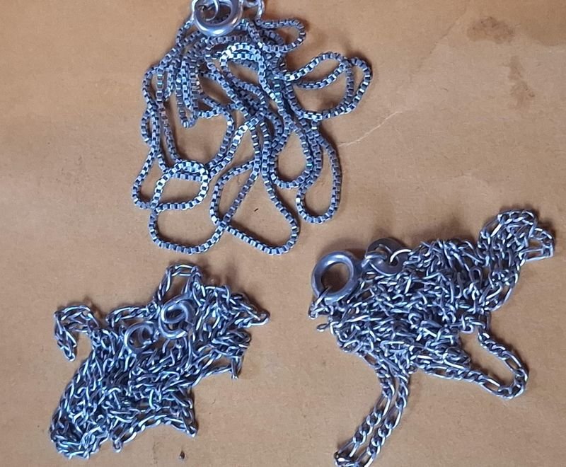 Lotes de cadenas de plata en excelente condición - imagen 2