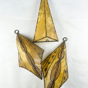 Juego de 3 Pantallas Decorativas de Hierro y Lonja - imagen 2