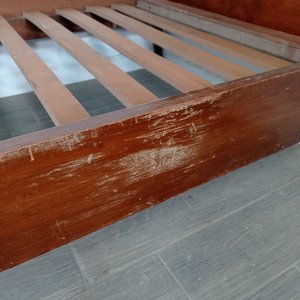 Cama Antigua de Una Plaza en Madera Maciza - imagen 9