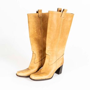 Botas Altas de Cuero Italianas Talle 9 1/2 M - imagen 2
