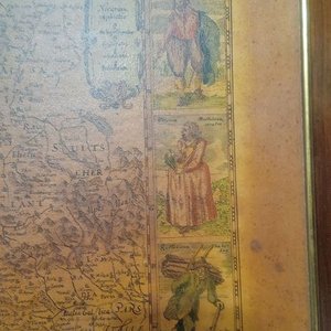 mapa antiguo enmarcado - imagen 2