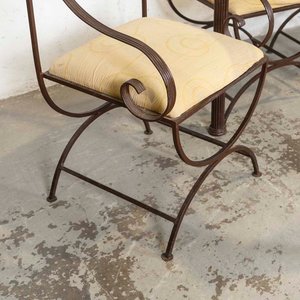 Juego de Comedor: Mesa de Hierro con Vidrio, 4 Sillas y 2 Butacas - imagen 2