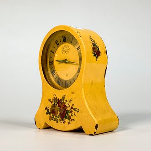 Reloj de Sobremesa Beige con Esfera Dorada y Números Romanos - imagen 2