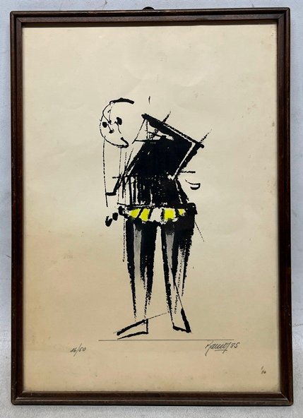 Lote siguiente: Serigrafía de Nelson Ramos - Hombre con paraguas