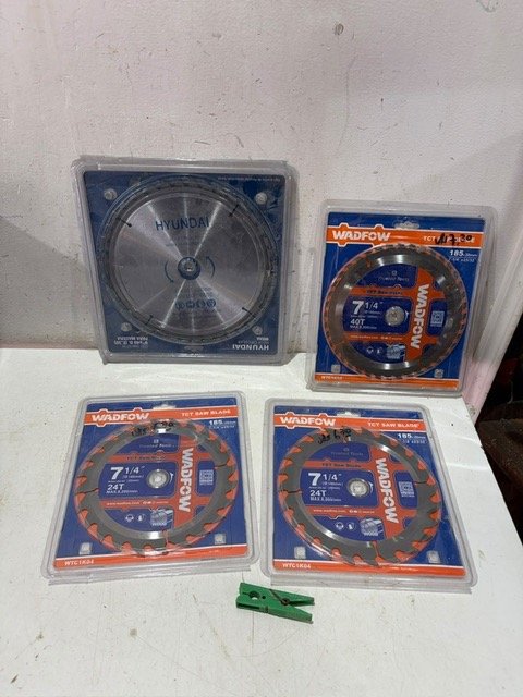 4 Discos de Corte Hyundai y Wadfow para Sierra Circular