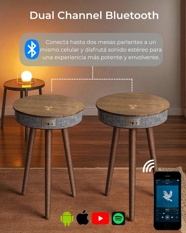 Mesa Paralante inalambrica BT - Equipo de Sonido y Carga Inalámbrica - imagen 7