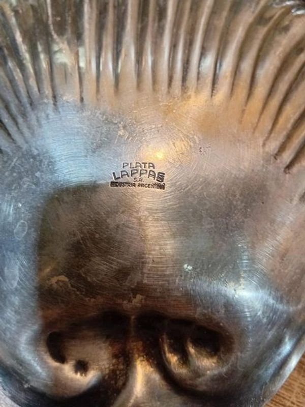 Centro de mesa Plata LAPPAZ Made in Argentina y piezas varias en bronce - imagen 2