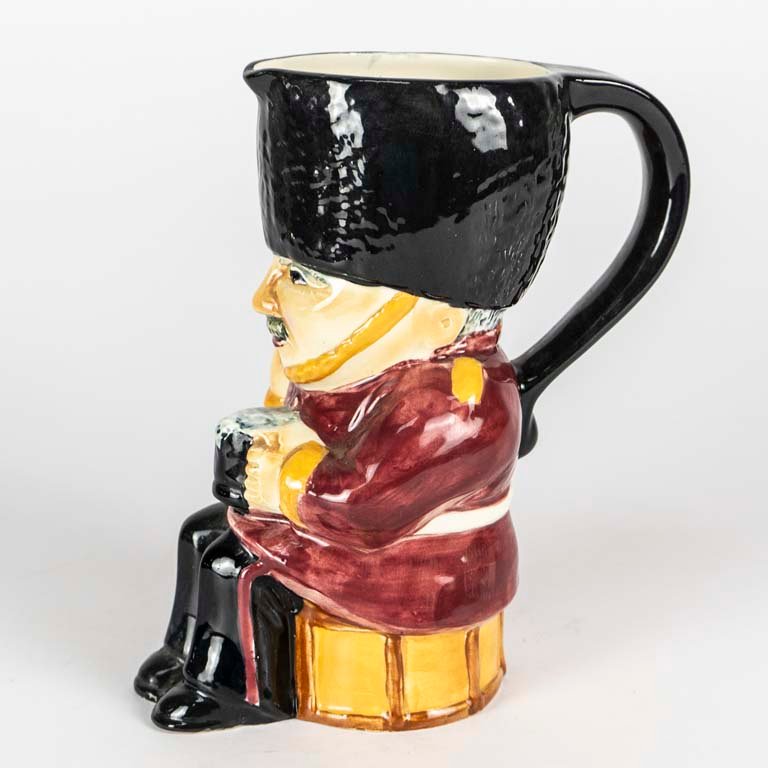 Jarra de vino cerámica inglesa Staffordshire con guardia - imagen 2