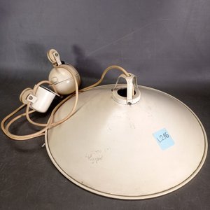 Antiguo Plafón de Chapa con Contrapeso y Cableado - imagen 2