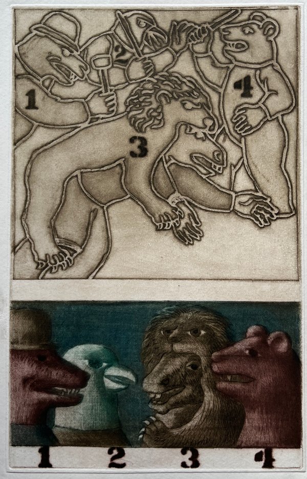 Grabado "Sin Título" de Luis Alberto Solari, Edición 118/200 - imagen 1