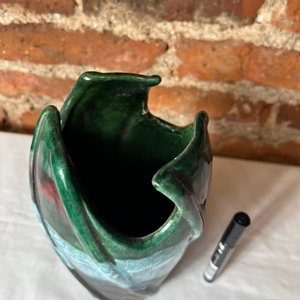 Jarrón de Cerámica Moderno con Degradado Verde y Azul - imagen 6