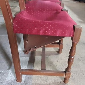 Juego de 6 Sillas de Madera Tapizadas Estilo Clásico - imagen 3