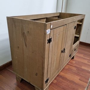 Robusto Bajo Mesada Rústico de Madera con Puertas y Cajón - imagen 3