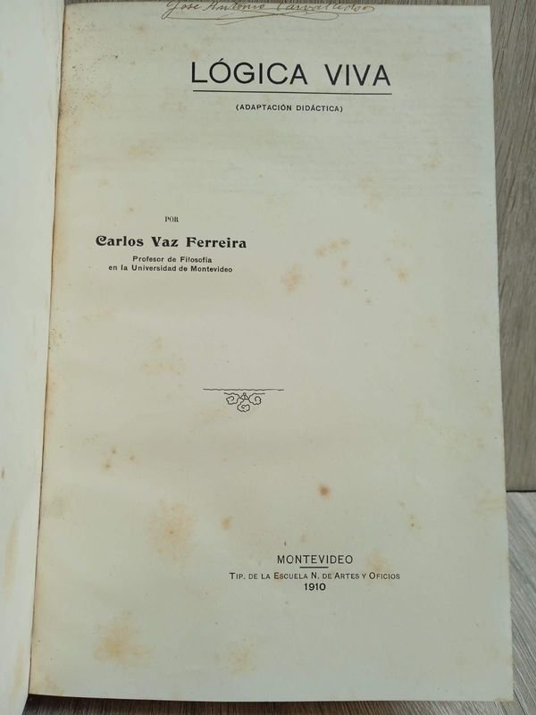 Libro clásico de Carlos Vaz Ferreira - Lógica Viva - imagen 2