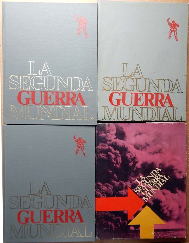 Cuatro Libros "La Segunda Guerra Mundial" - Tomos 1, 6, 7, 9 - Editorial Codex 1966