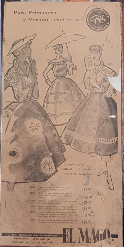 Raro Anuncio de Moda 'Linea Griffe EL MAGO' 1913 - imagen 4