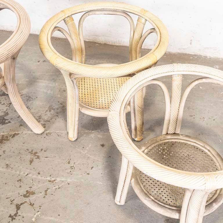 Bases para mesitas de jardín en madera y ratán - imagen 2