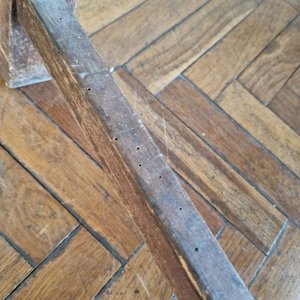 Antigua Mesa de Arrimo Rústica en Madera Maciza - imagen 4