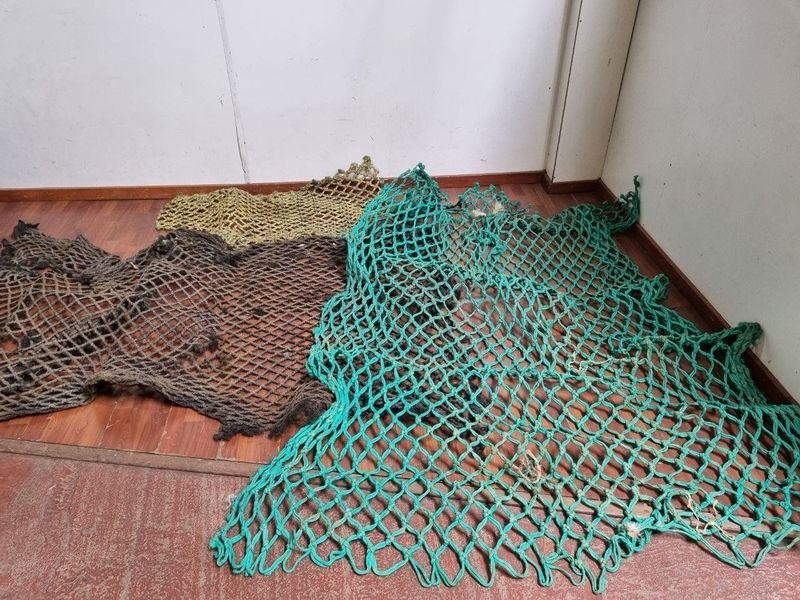 3 Tramos de Redes de Pesca Surtidas para Decoración o Uso Recreativo