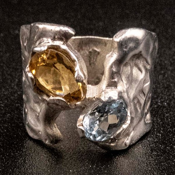 Anillo de Plata 925 con Topacio y Citrino - imagen 1