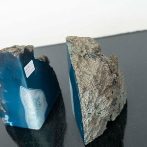 Par de Apoya Libros de Ágata Azul Natural - imagen 2