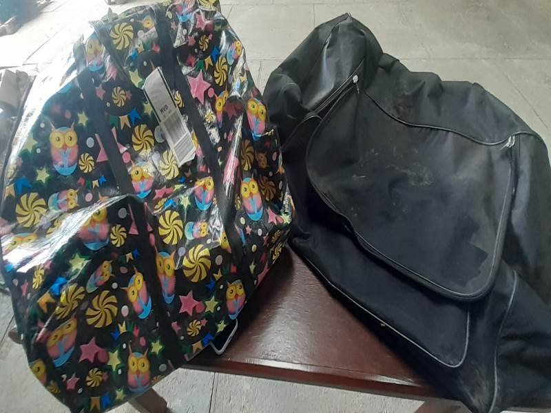 Dos Bolsos de Viaje Estampados y Negro