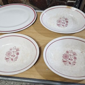 Lote de 4 Bandejas Ovaladas de Loza con Diseño Floral - imagen 3