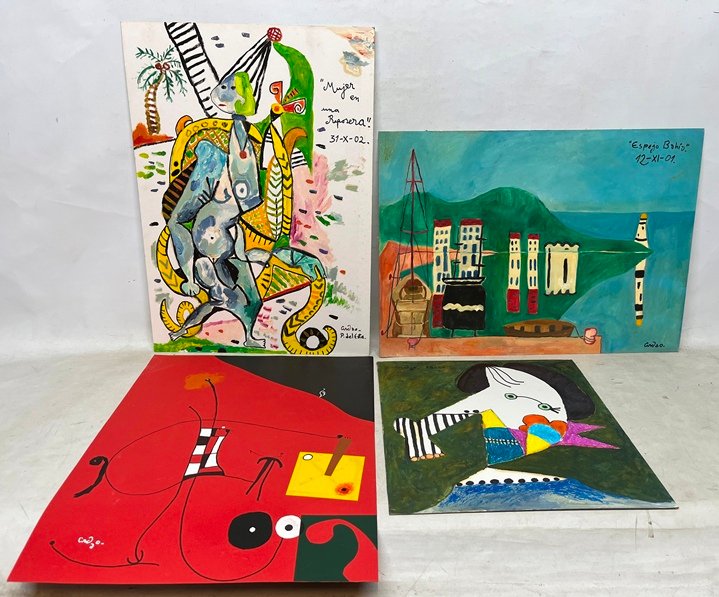 Lote anterior: Cuatro pinturas de Alvaro Ardao sobre cartón, excelente condición