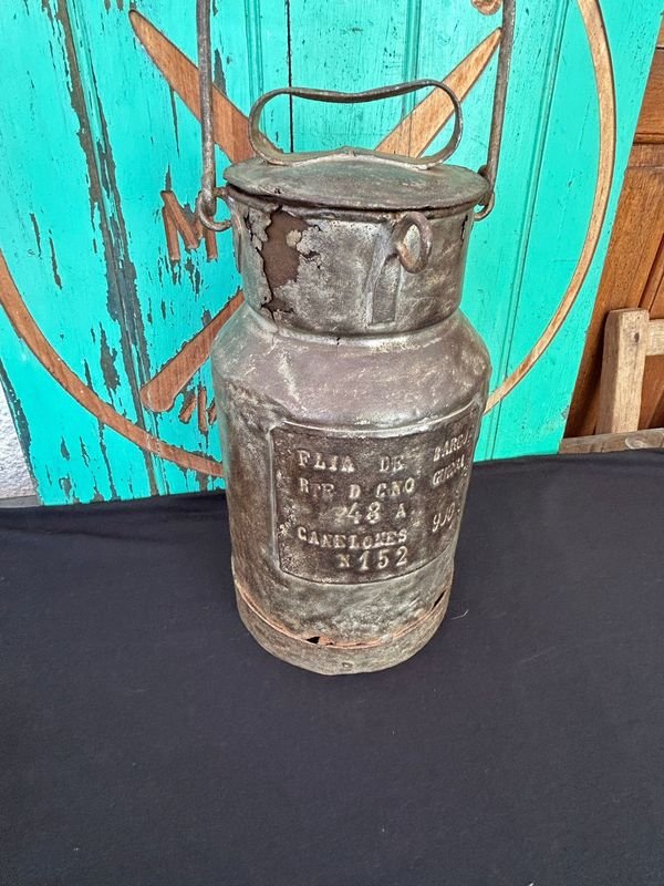 Antiguo tarro lechero de canelones muy decorativo - imagen 4