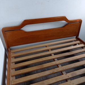 Cama de 2 Plazas Estilo Moderno Madera Clara - imagen 8