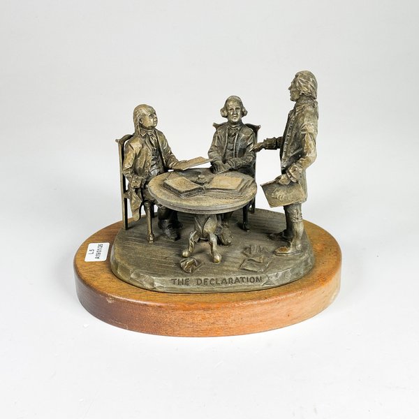 Bronce firmado, La Declaración, medidas 14 x 19 cm. - imagen 1