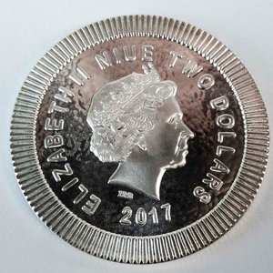 Moneda de Plata 1 Oz Nueva Zelanda 2 Dólares 2017 Búho de Atenas - imagen 1