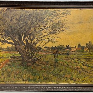 Alceu Ribeiro "Paisaje con Vaca" Óleo sobre Tela 55 x 70 cm - imagen 2