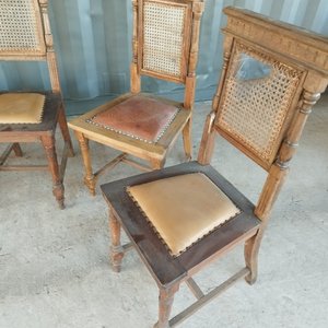 Juego de 4 Sillas Estilo Colonial para Restaurar - imagen 3