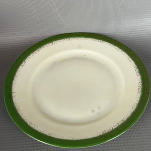 Azucarera y platillo de porcelana con detalles dorados y verdes, Made in Czechoslovakia - imagen 7