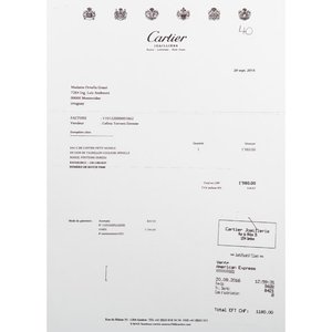 Cartera Cartier Cuero Italiano Borgoña Diseño 2WAY con Documentación - imagen 5