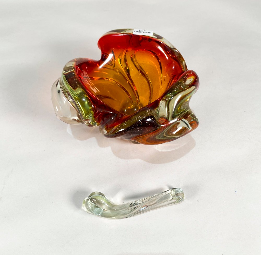 Mortero de Cristal Murano con Mano